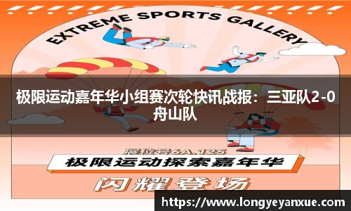 极限运动嘉年华小组赛次轮快讯战报：三亚队2-0舟山队